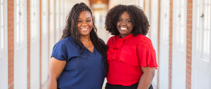 Classmates Briana Pope (left) and Njasi Oji (right), second-year medical students and SOAR program participants