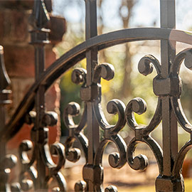 close up of iron gates
