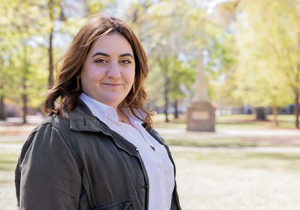 Isabelle Khurshudyan revisits her old stomping grounds with a stop on USC’s Horseshoe.